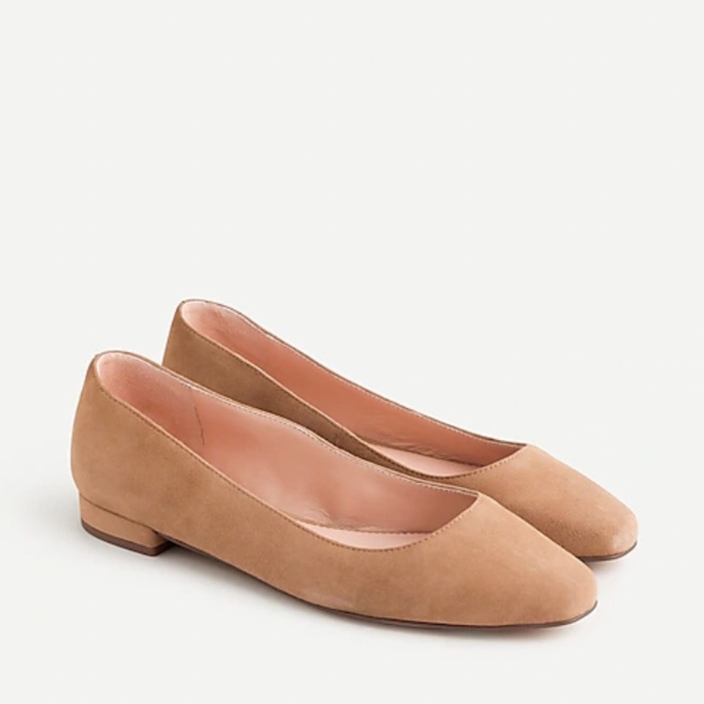 NWT J. Crew‎ Carolyn Skimmer Ballet Flats in Suede